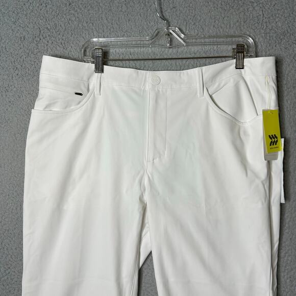 All In Motion Golf Pants Mens 38x32 White Slim Fit Stretch Wrinkle Resistant NEW - Picture 6 of 16